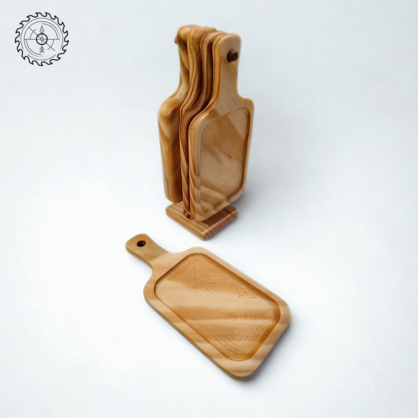 Mini Tablas de Madera Multiuso + Base